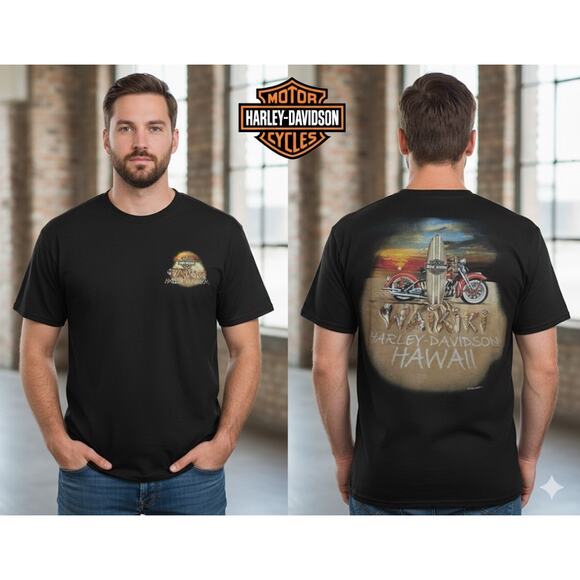 Harley-Davidson Waikiki Beach Hawaii T-Shirt 3XL - Picture 1 of 7